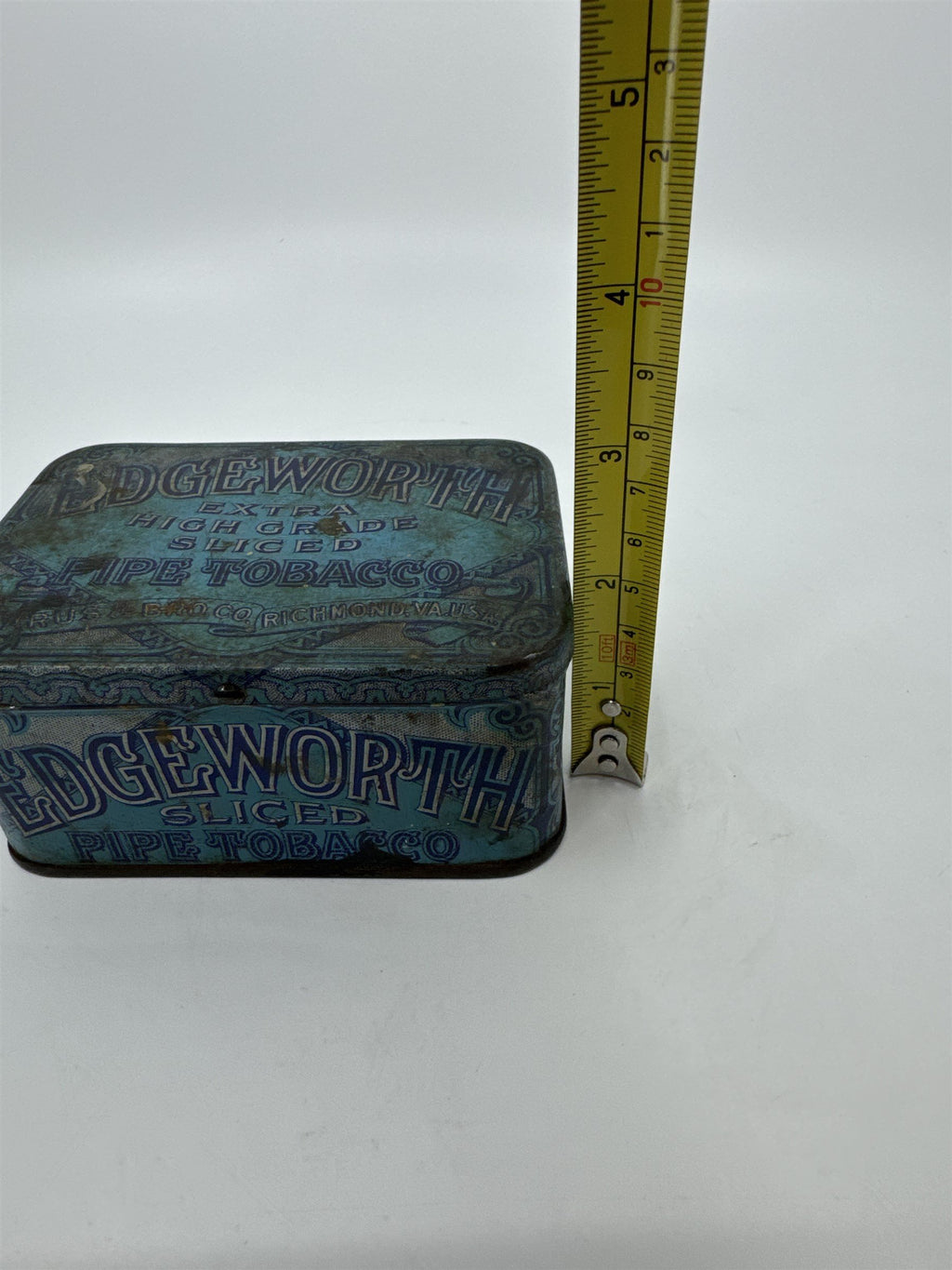 Vintage Edgeworth Sliced Pipe Tobacco Larus & Bro Co Richmond VA #48 Empty Tin