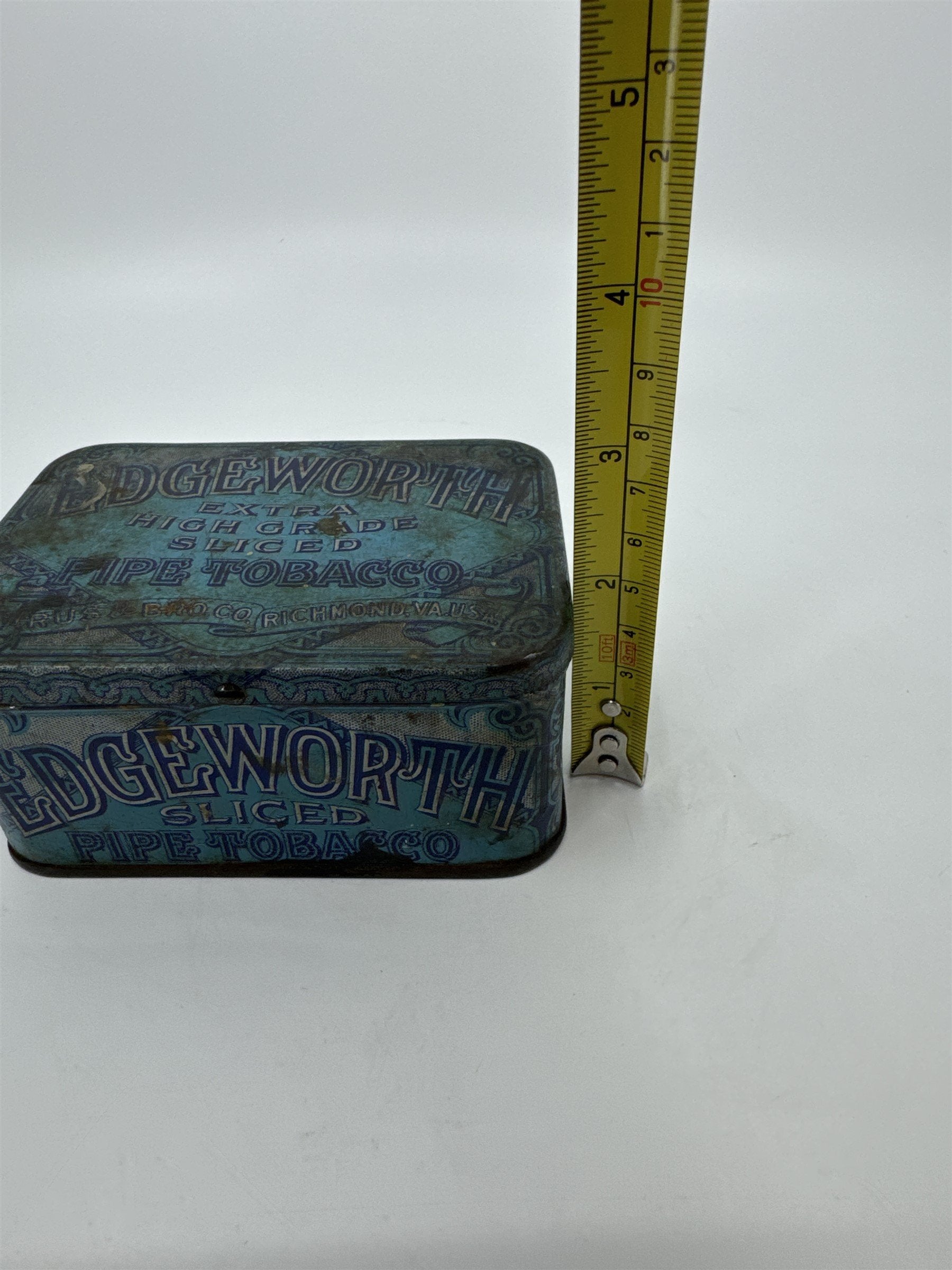 Vintage Edgeworth Sliced Pipe Tobacco Larus & Bro Co Richmond VA #48 Empty Tin