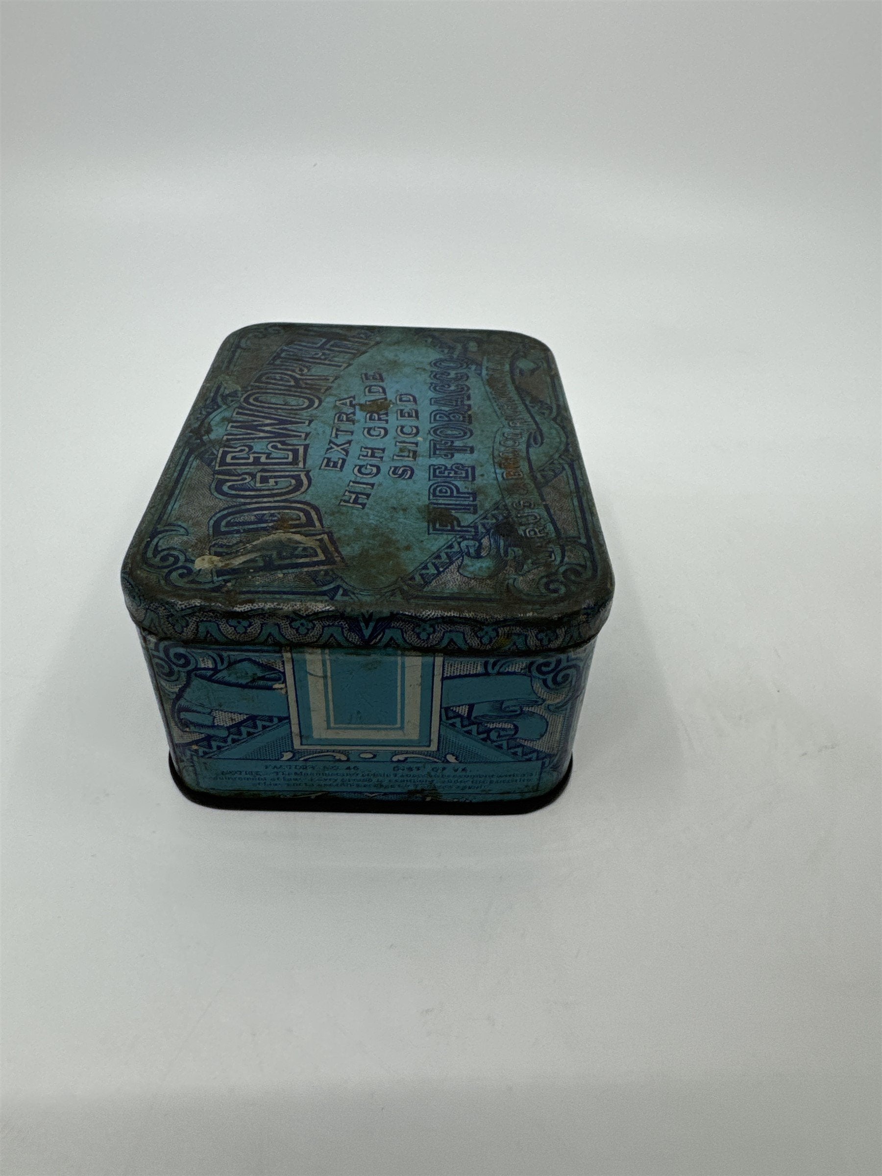 Vintage Edgeworth Sliced Pipe Tobacco Larus & Bro Co Richmond VA #48 Empty Tin