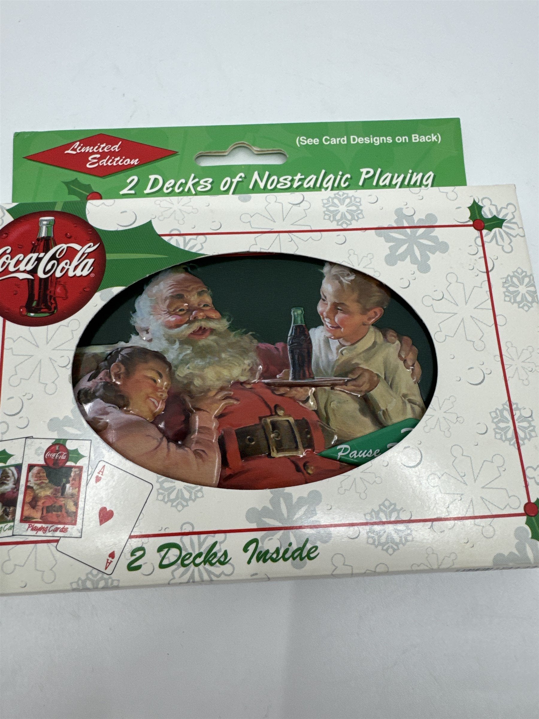 Bicycle 1999 Coca-Cola Santa Claus Playing Cards 2 Decks in Collectible Tin NOS