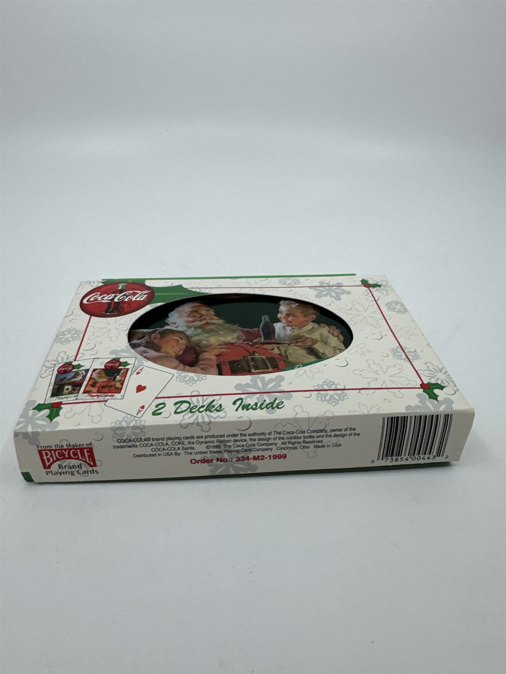 Bicycle 1999 Coca-Cola Santa Claus Playing Cards 2 Decks in Collectible Tin NOS