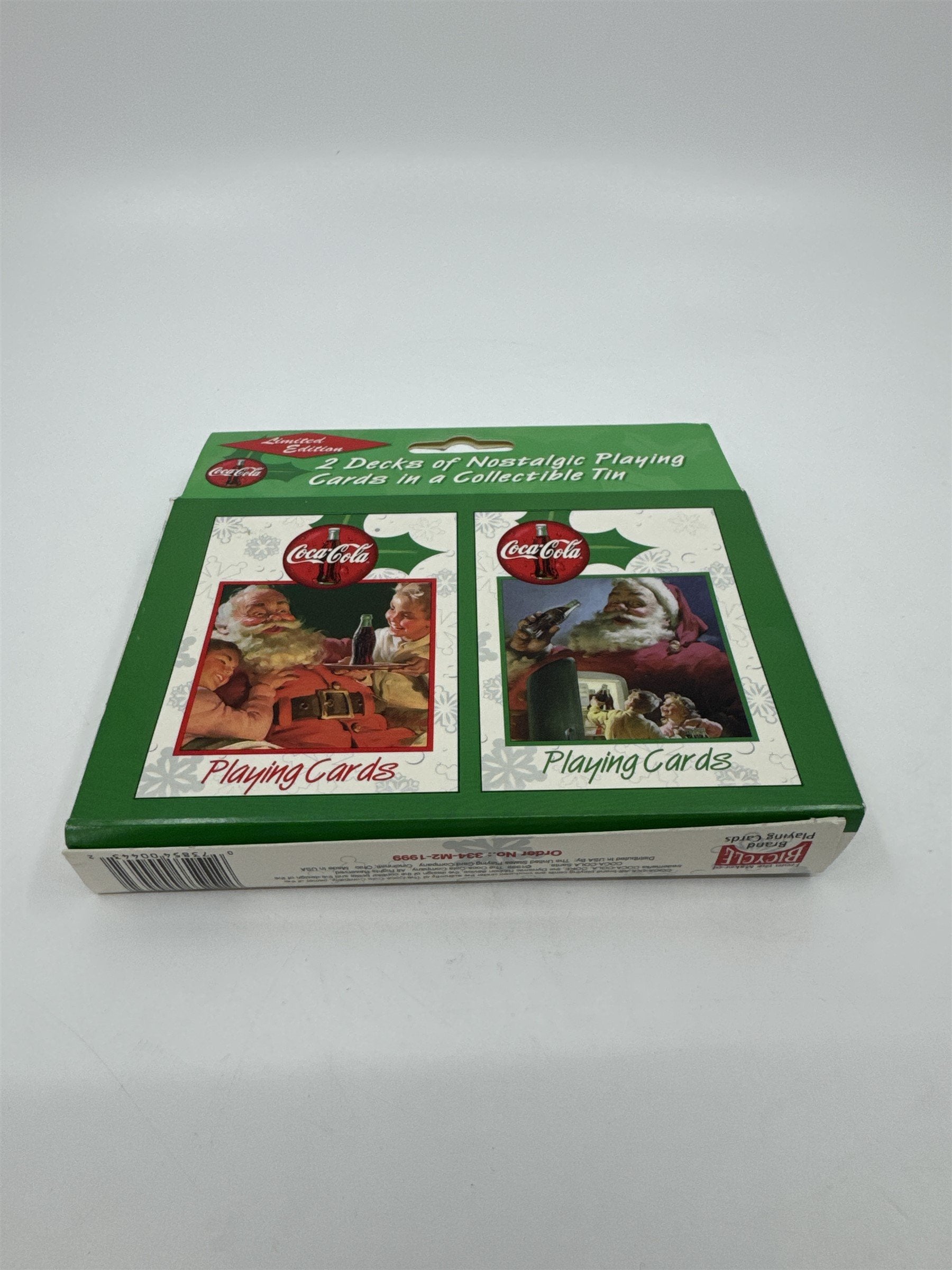Bicycle 1999 Coca-Cola Santa Claus Playing Cards 2 Decks in Collectible Tin NOS