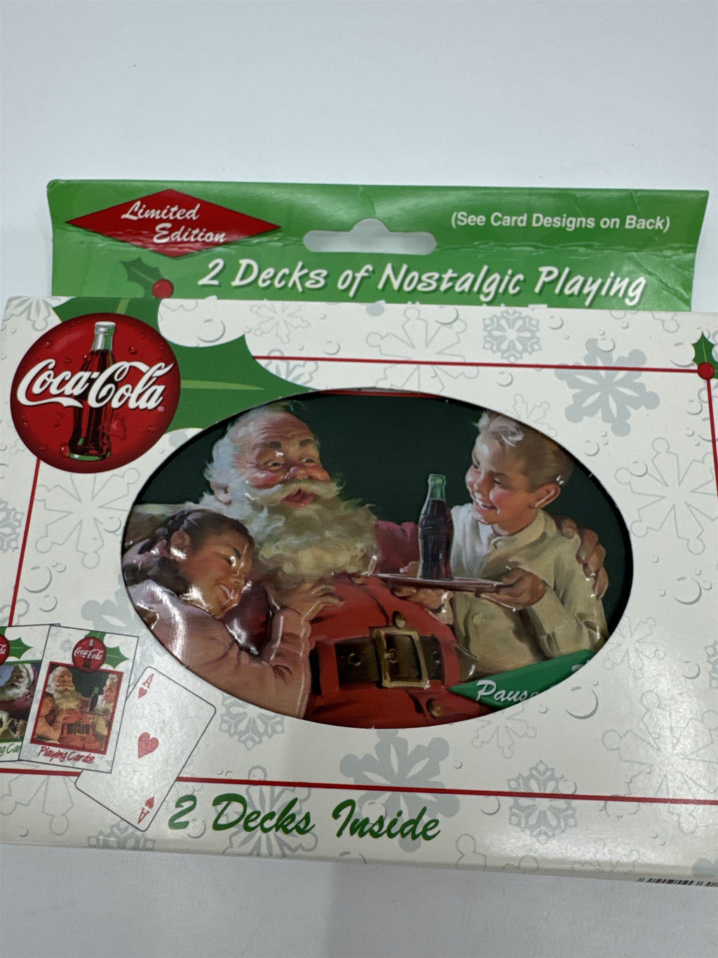 Bicycle 1999 Coca-Cola Santa Claus Playing Cards 2 Decks in Collectible Tin NOS