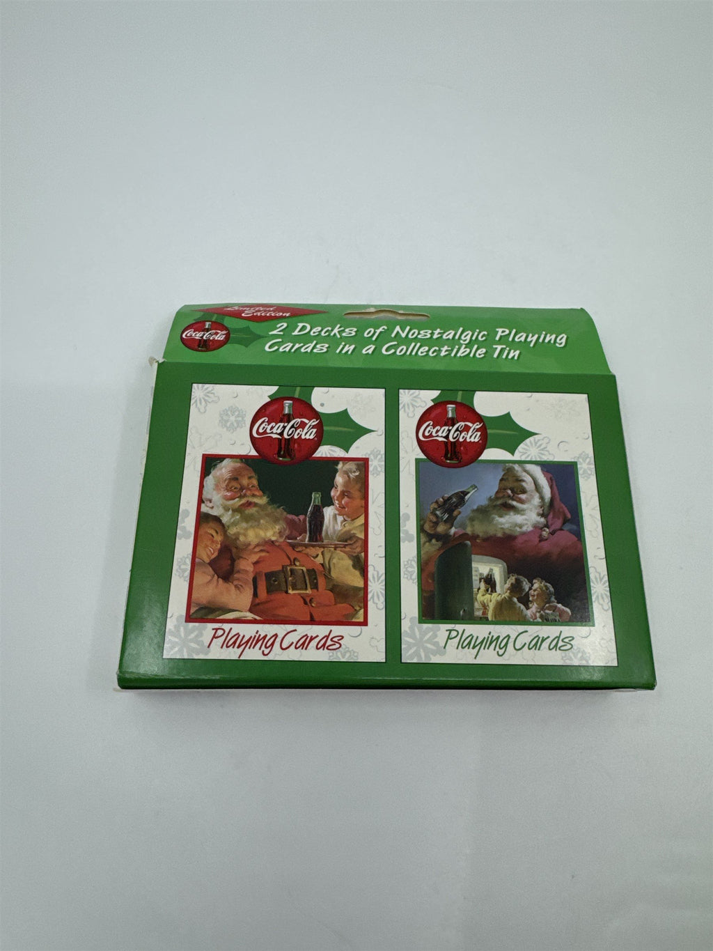 Bicycle 1999 Coca-Cola Santa Claus Playing Cards 2 Decks in Collectible Tin NOS