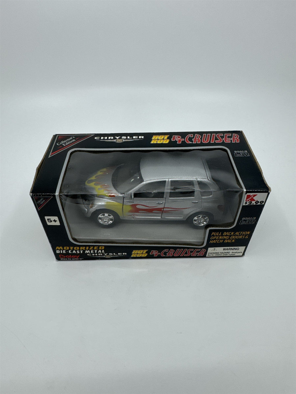 Vintage Boley Motorized Die-Cast Metal Crysler Hot Rod PT Cruiser FLAMES Action