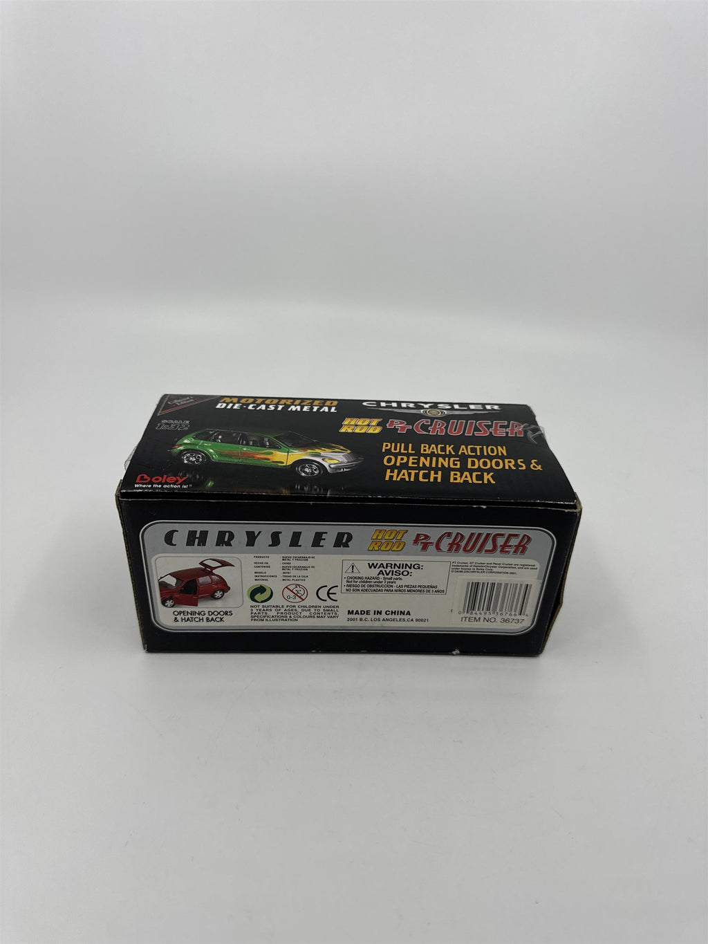 Vintage Boley Motorized Die-Cast Metal Crysler Hot Rod PT Cruiser FLAMES Action
