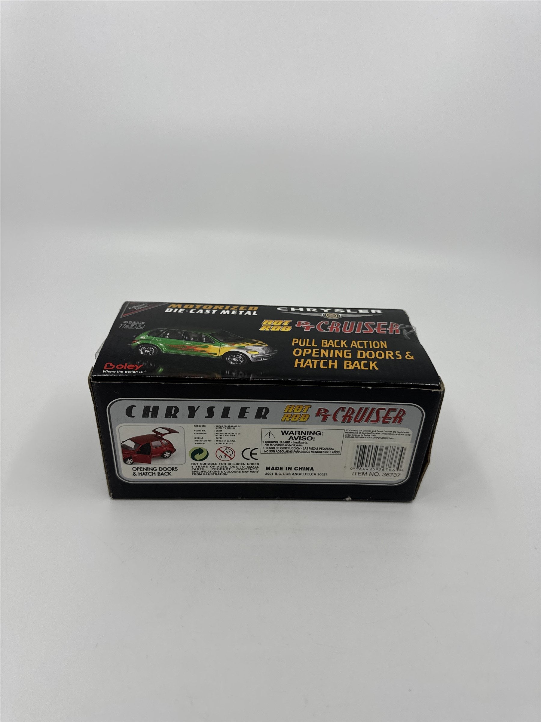 Vintage Boley Motorized Die-Cast Metal Crysler Hot Rod PT Cruiser FLAMES Action