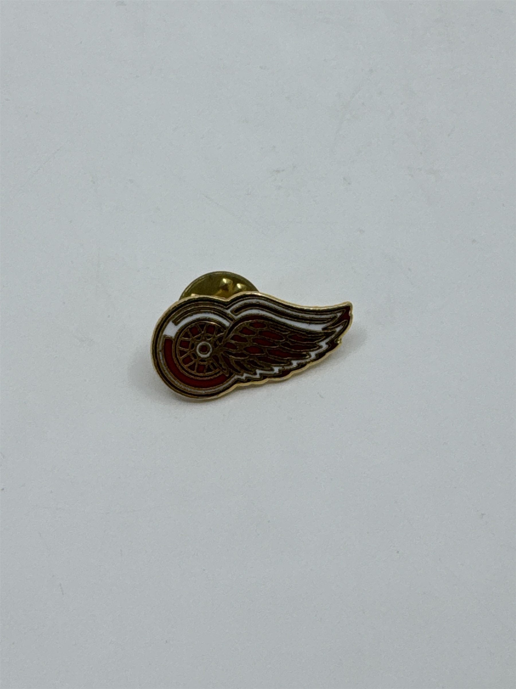 Vintage NHL Detroit Red Wings Hocket Logo Enamel Pin