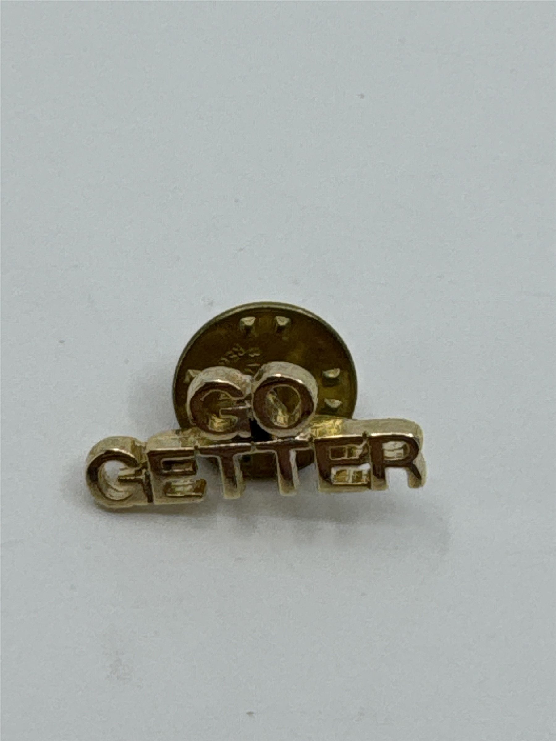 Vintage GO GETTER Gold-Tone Encouragement Gift Lapel Stright Pin