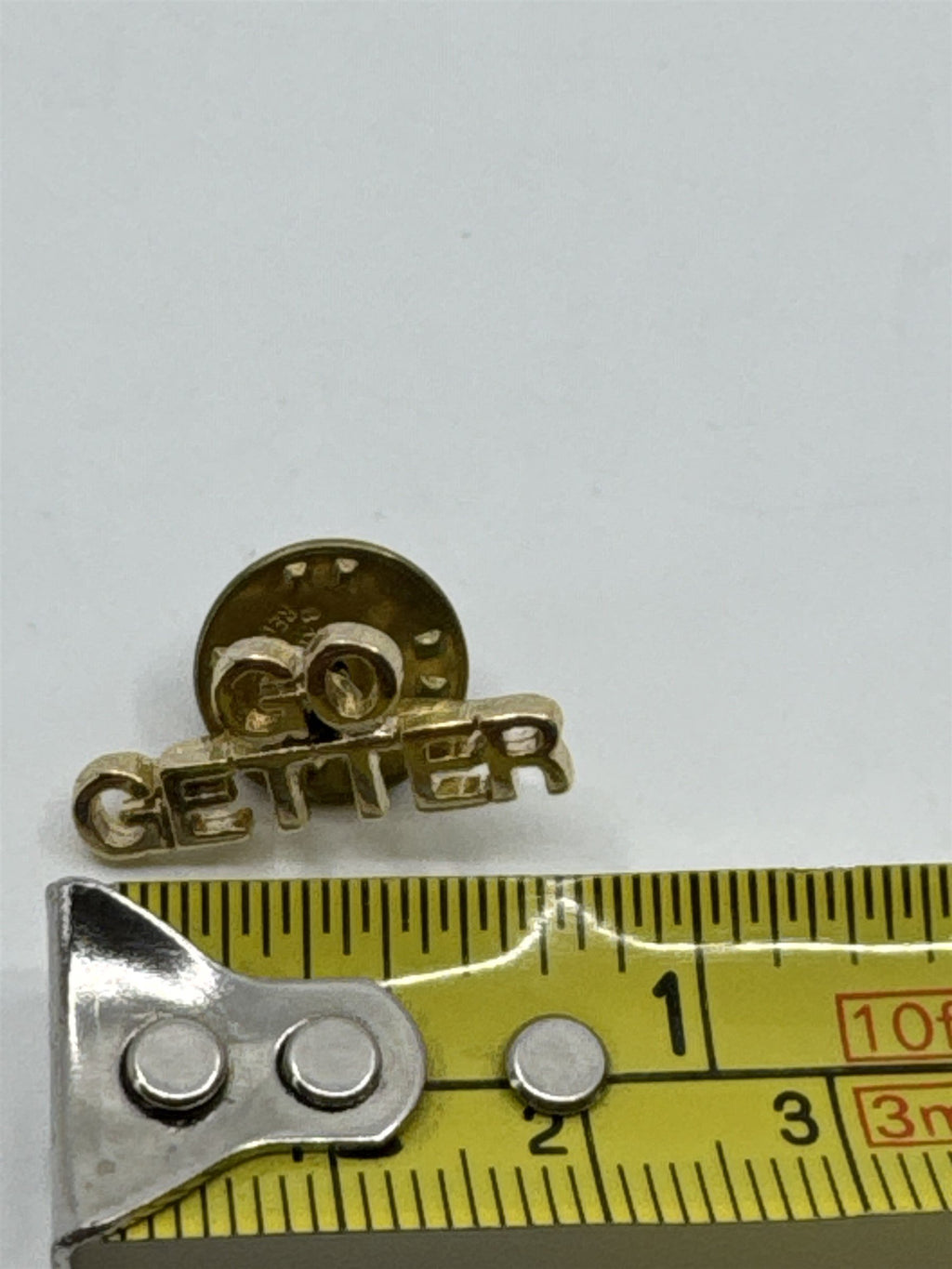 Vintage GO GETTER Gold-Tone Encouragement Gift Lapel Stright Pin