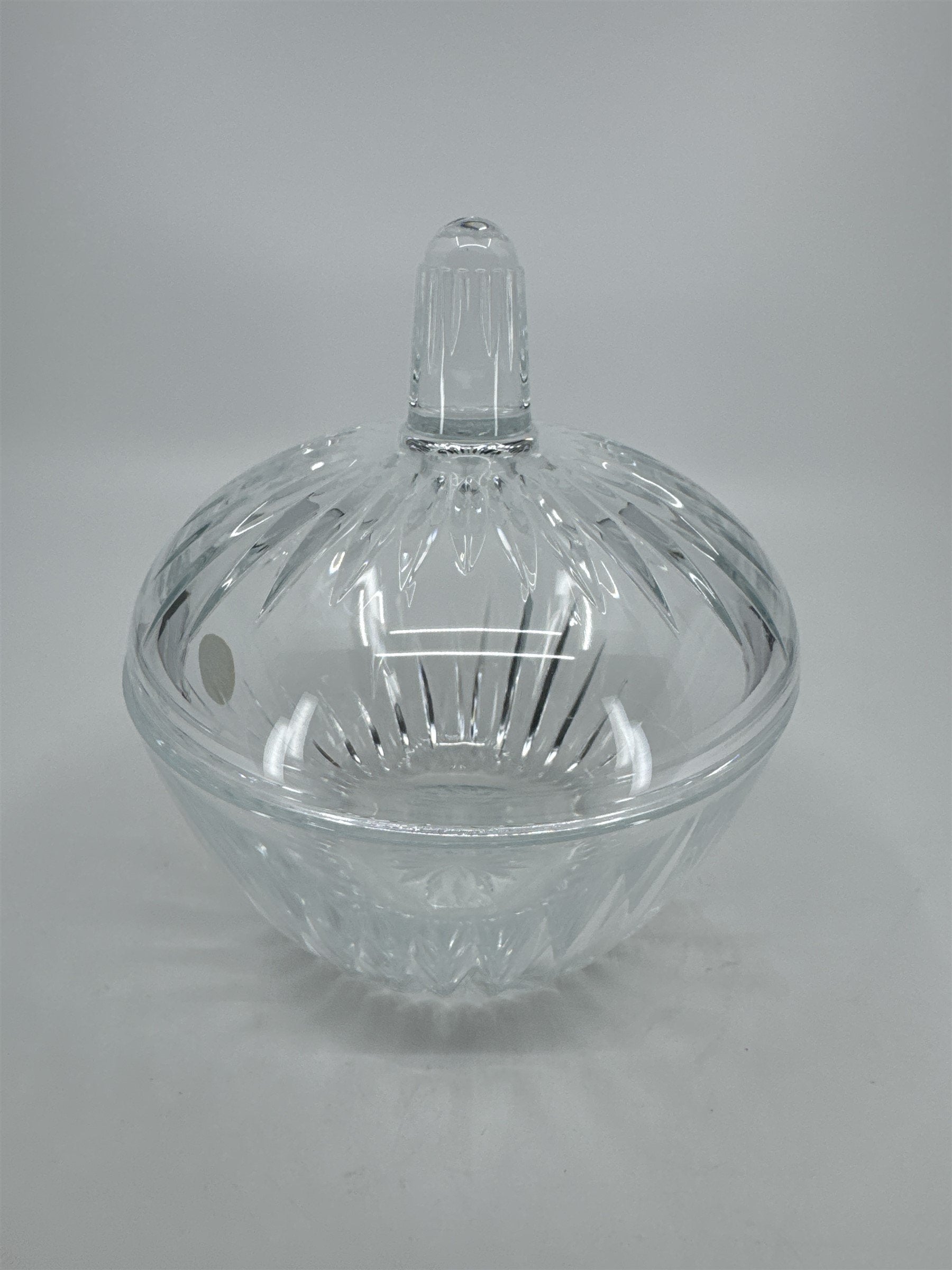 AUSTRIA Crystal de Flandre Bonbonniere Covered Candy Dish Made in France