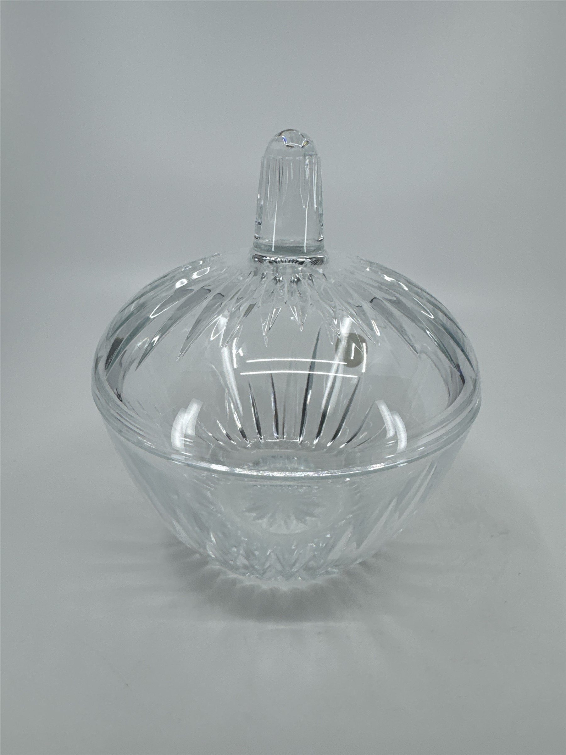 AUSTRIA Crystal de Flandre Bonbonniere Covered Candy Dish Made in France