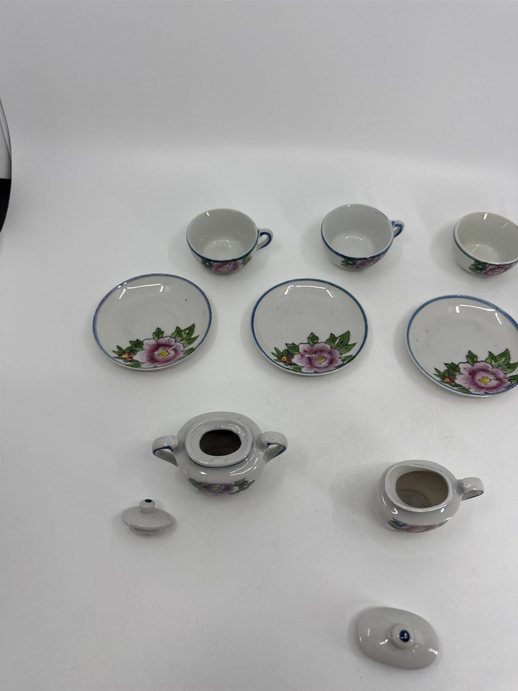 Vintage Handmade JAPAN Hand Painted Children's Mini Tea Party 10pc Set