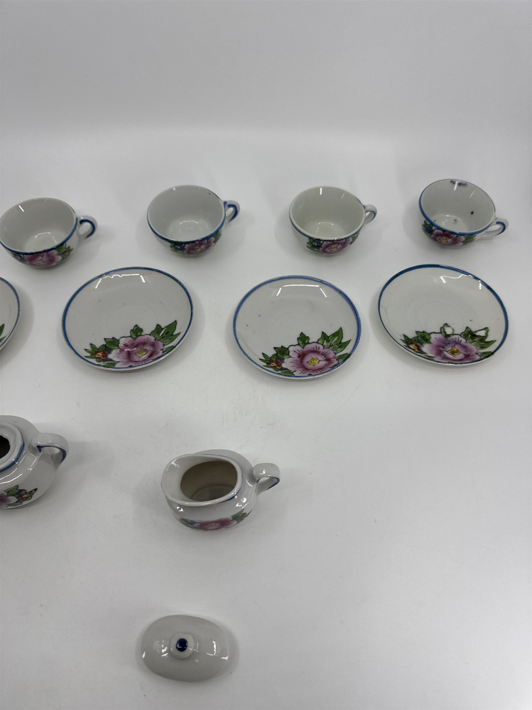 Vintage Handmade JAPAN Hand Painted Children's Mini Tea Party 10pc Set