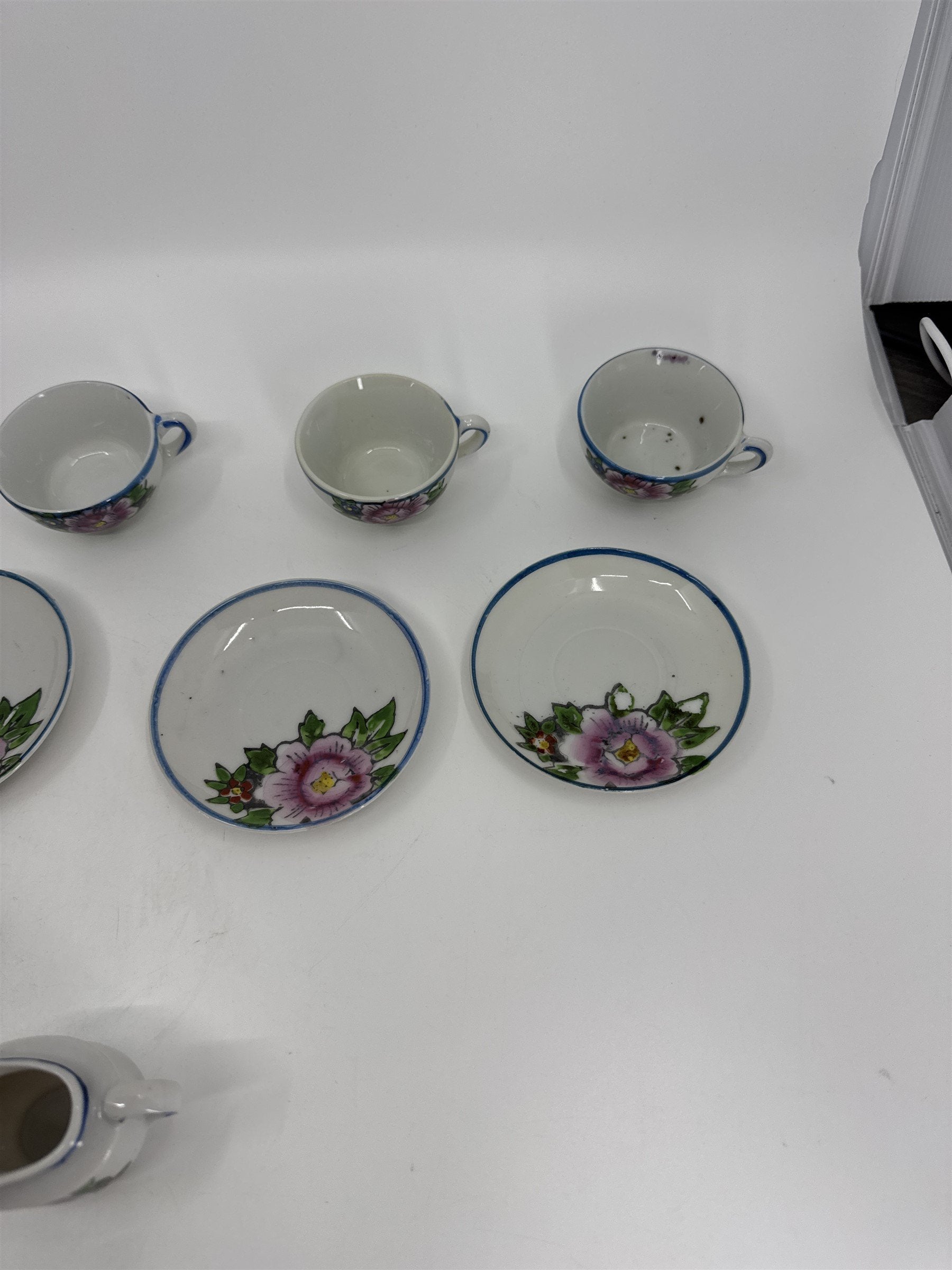 Vintage Handmade JAPAN Hand Painted Children's Mini Tea Party 10pc Set