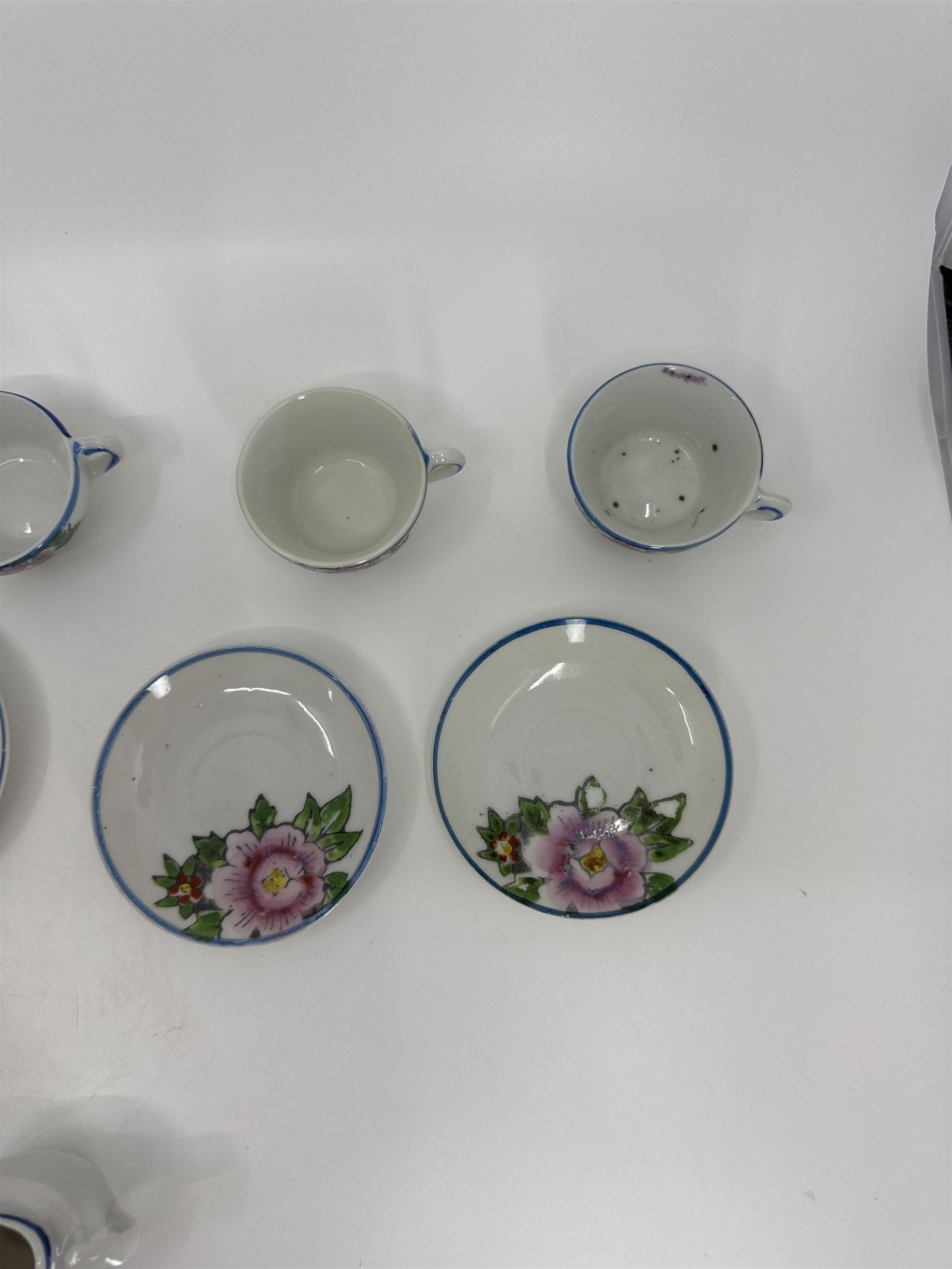Vintage Handmade JAPAN Hand Painted Children's Mini Tea Party 10pc Set