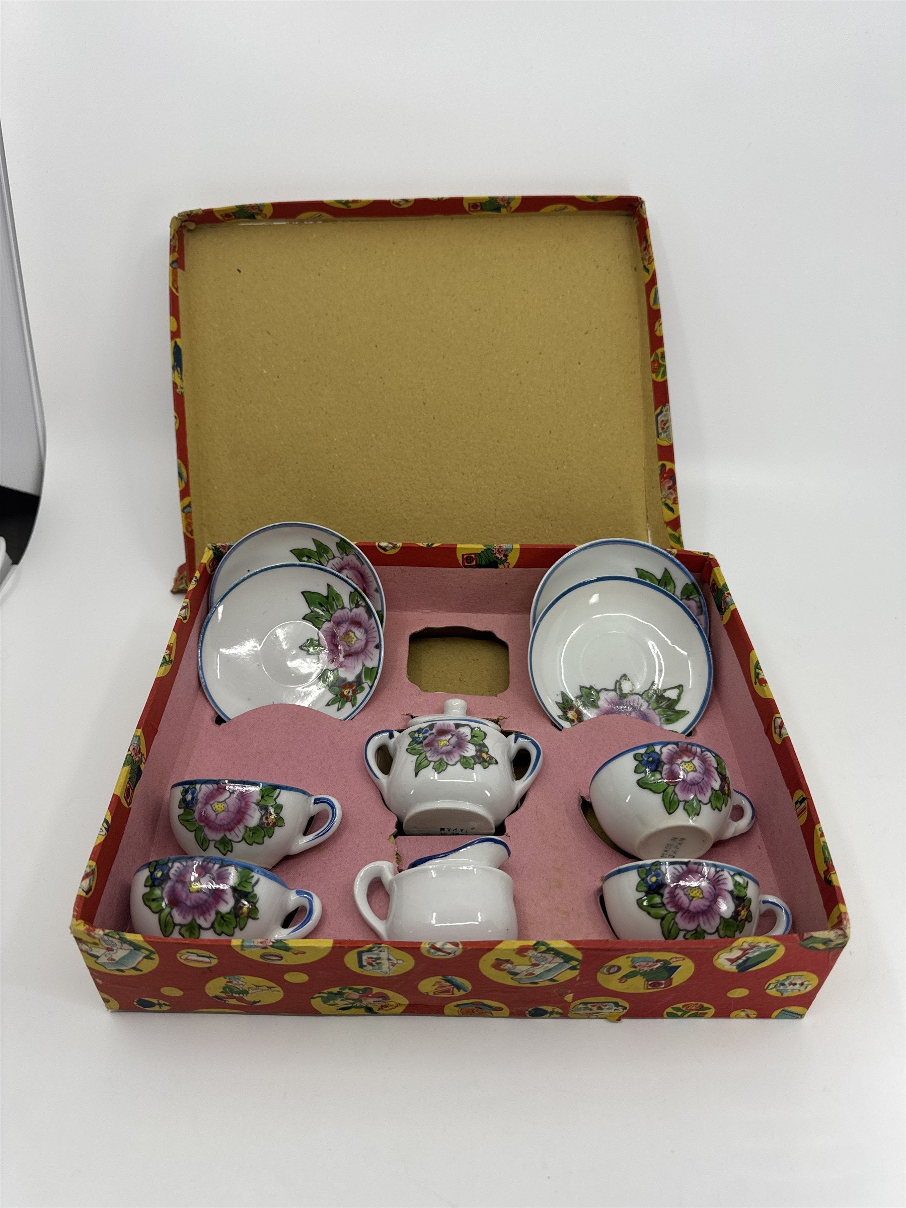 Vintage Handmade JAPAN Hand Painted Children's Mini Tea Party 10pc Set