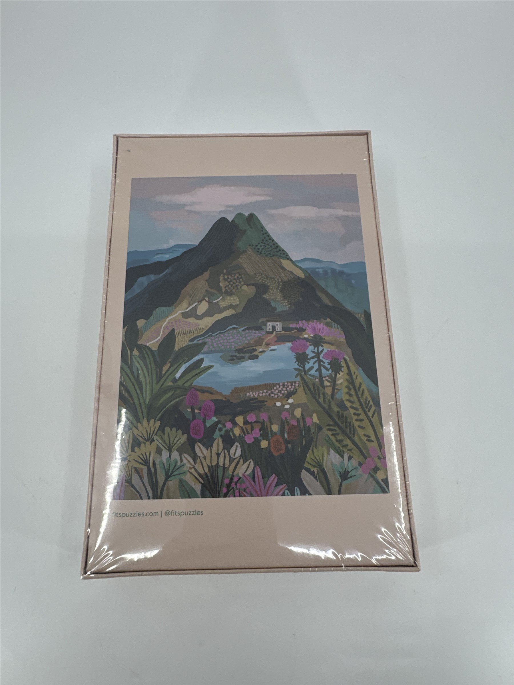 Fits Puzzle Oasis 500 Piece Puzzle Tropical Mountain Landscape Floral Scene