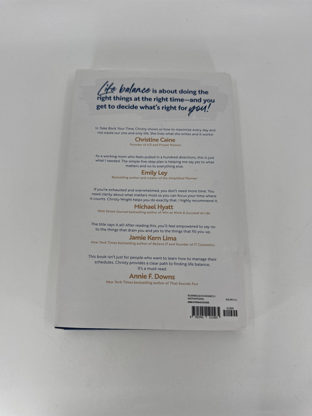 Take Back Your Time by Christy Wright - The Guilt-Free Guide to Life Balance