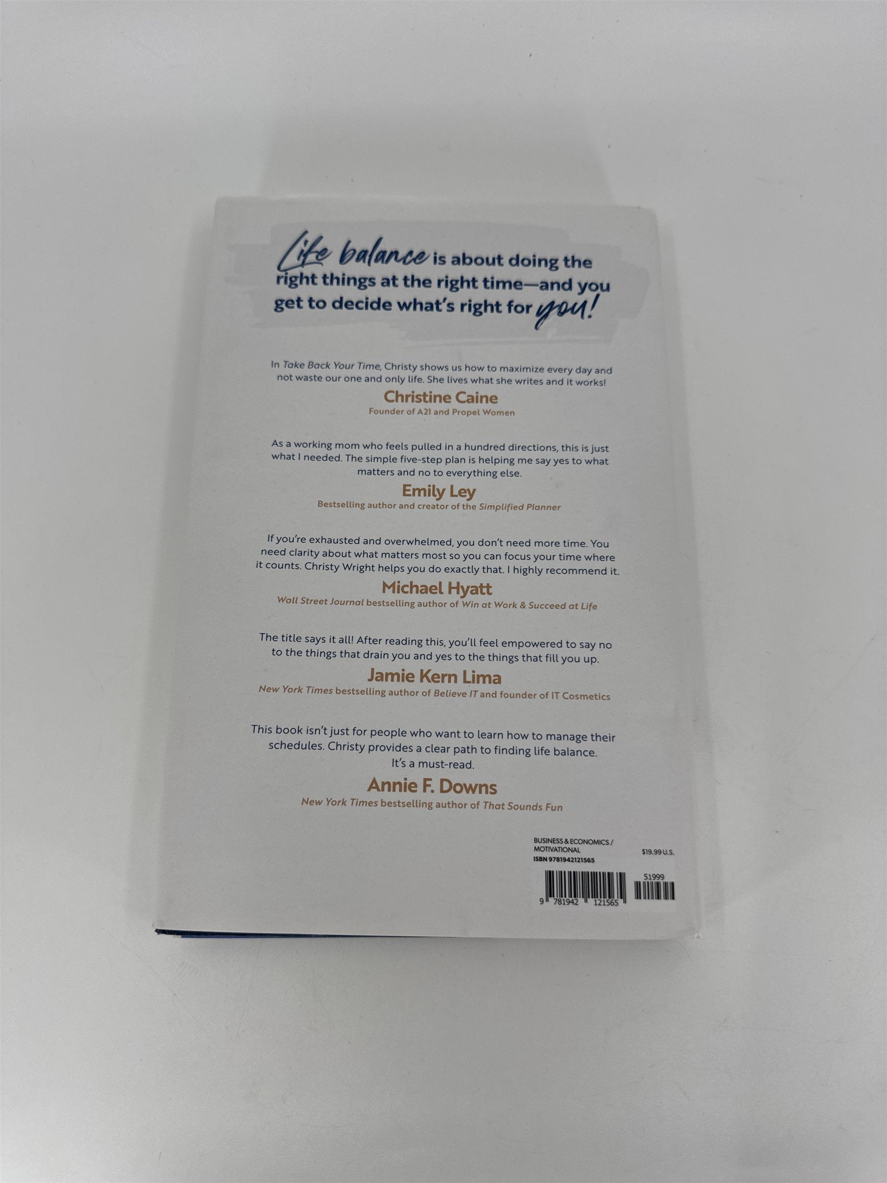 Take Back Your Time by Christy Wright - The Guilt-Free Guide to Life Balance
