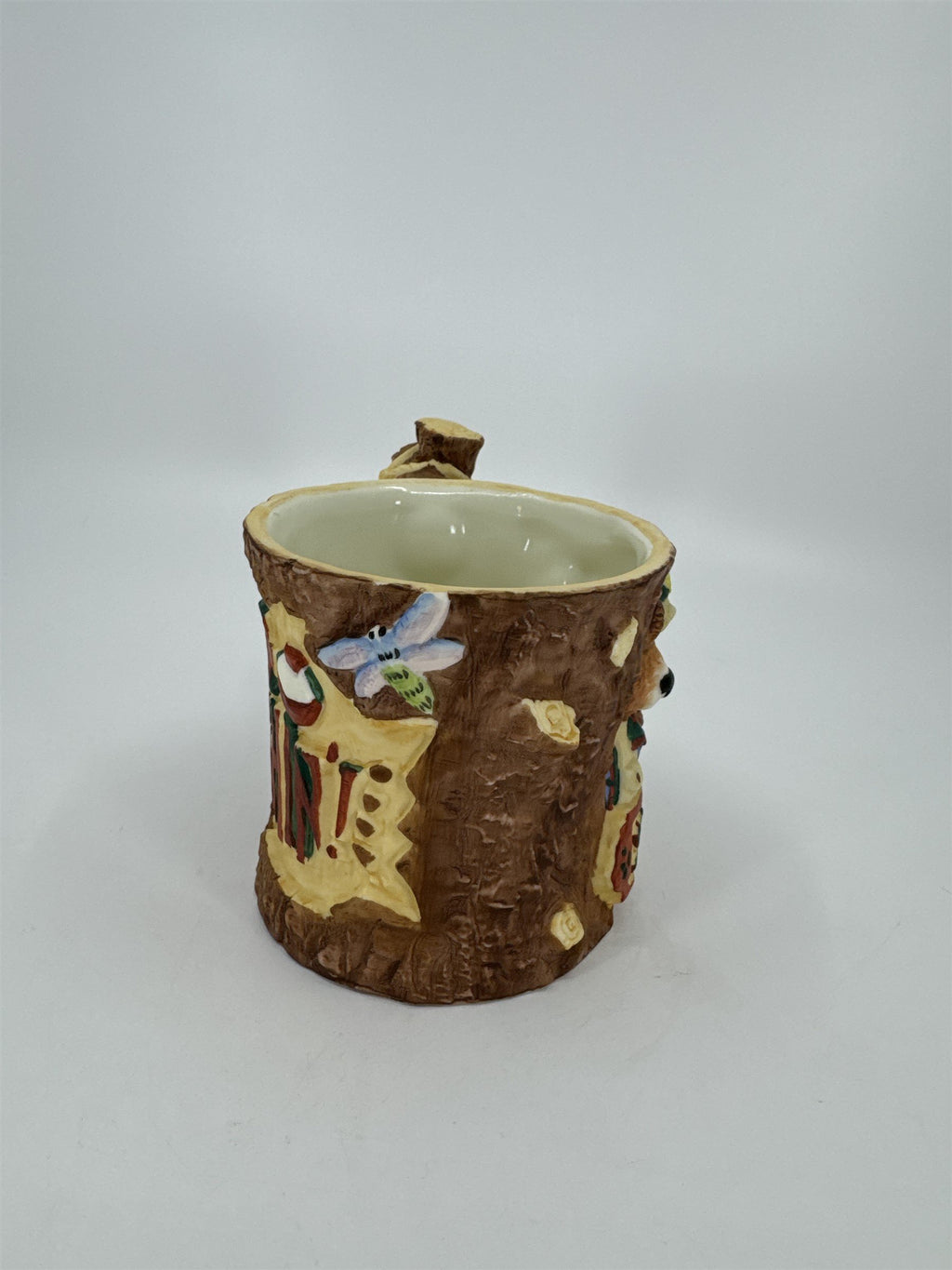 Vintage Moose Creek Crossing 1995 Enesco GO FISHING 3D Bear Mug by David Olsen