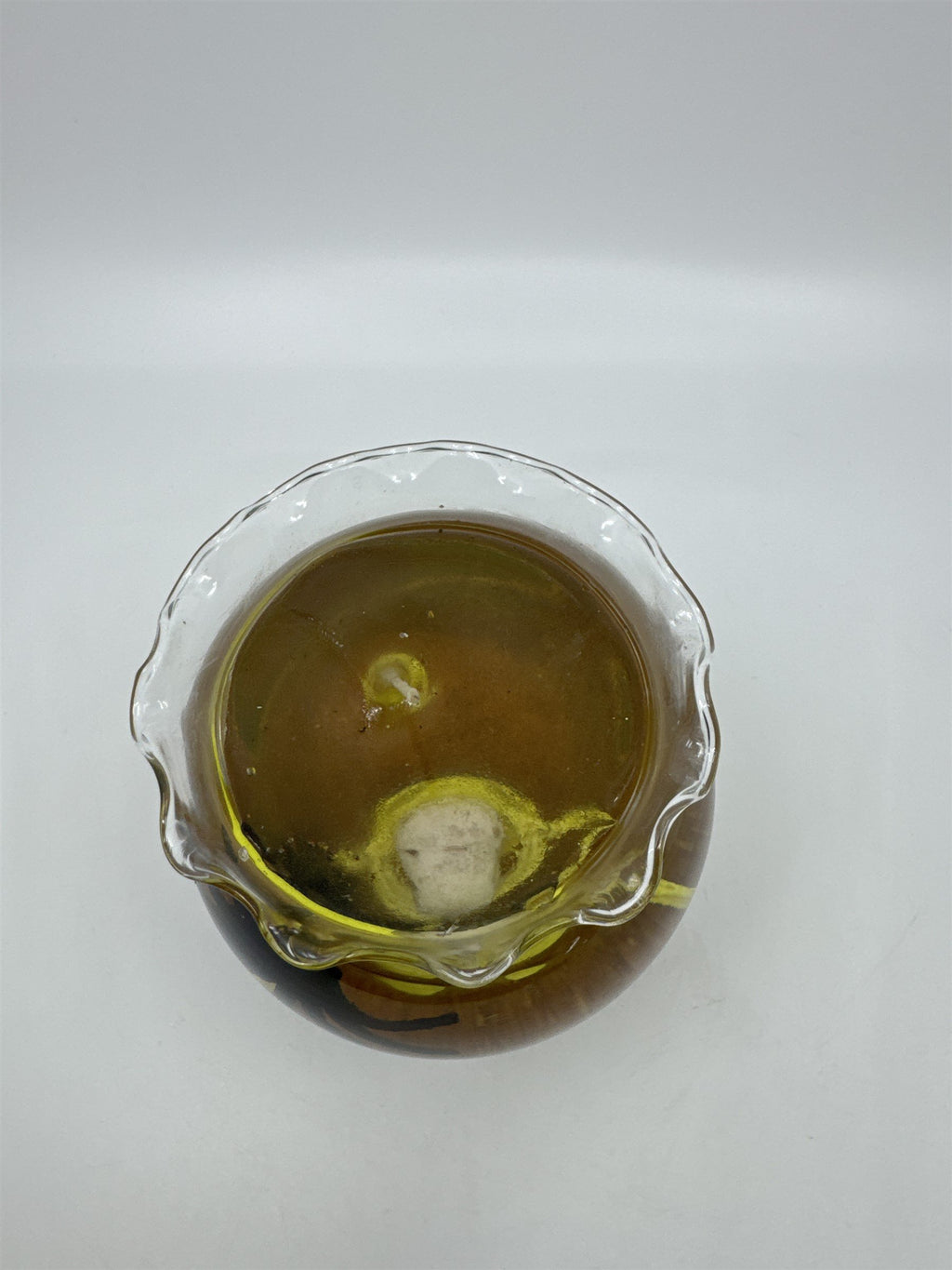 Vintage Halloween Skeleton Spider Tarantula Gel Jelly Candle Ruffled Clear Vase