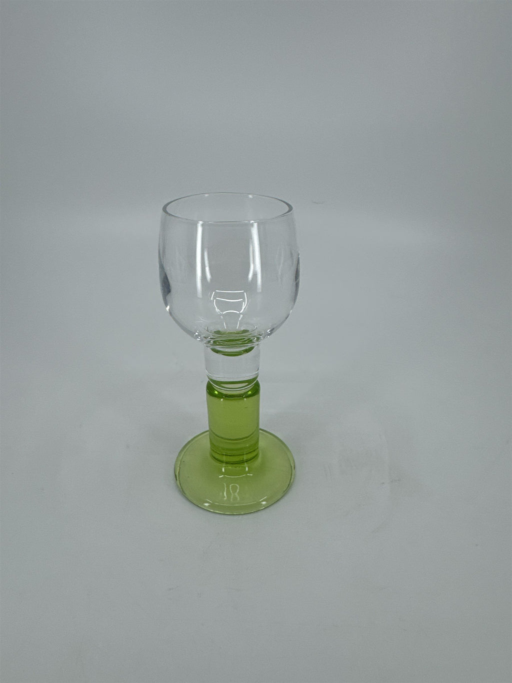 Bormioli Rocco Italy Limoncino Cordial Liqueur 2oz Green Stem Glasses Barware
