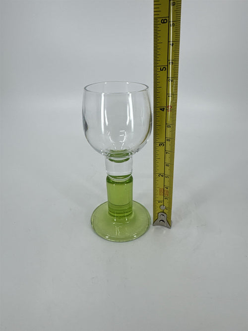 Bormioli Rocco Italy Limoncino Cordial Liqueur 2oz Green Stem Glasses Barware