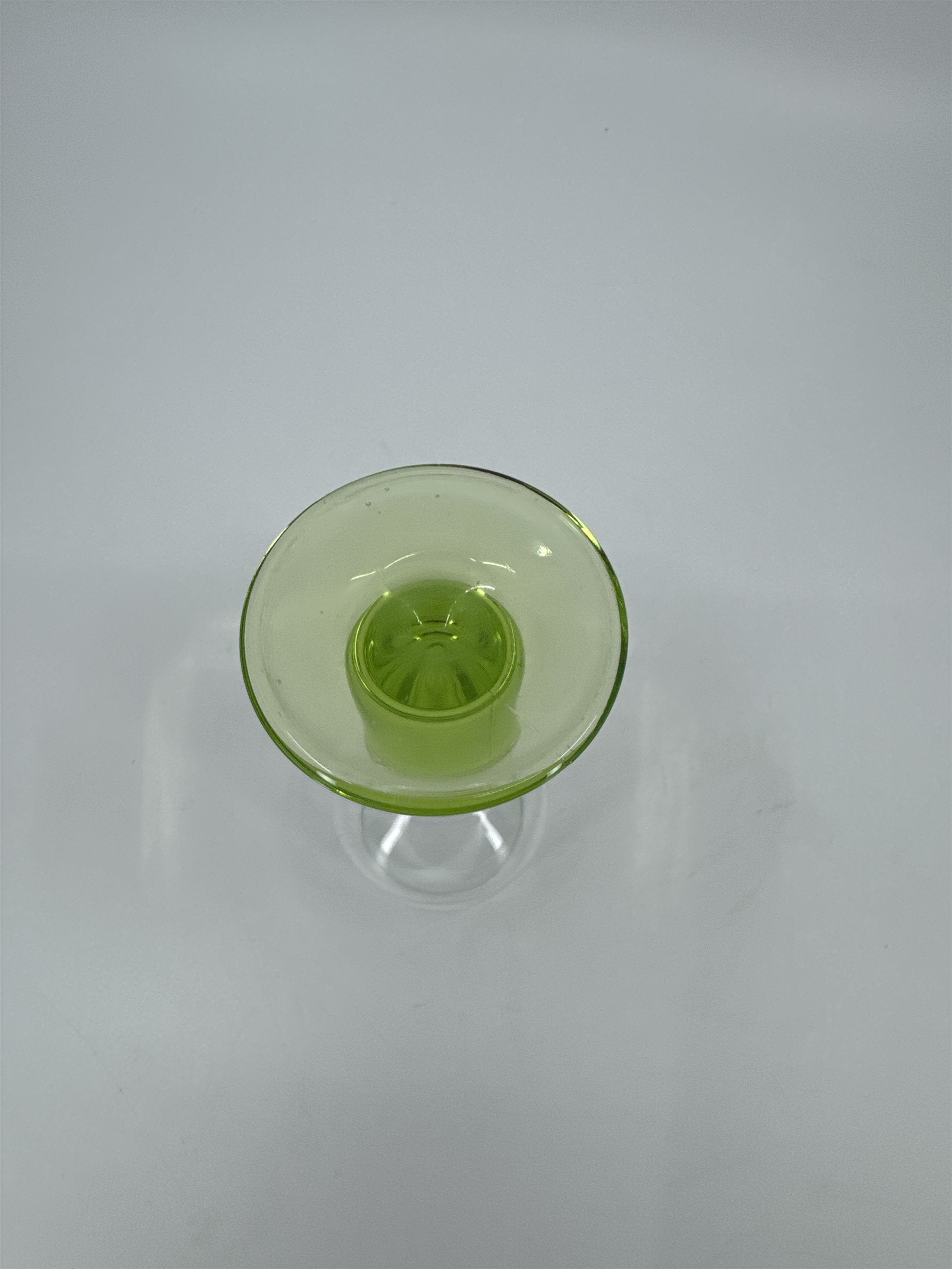 Bormioli Rocco Italy Limoncino Cordial Liqueur 2oz Green Stem Glasses Barware
