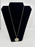 Vintage Metal Silver-Toned Jesus Commemorative Pendant Necklace