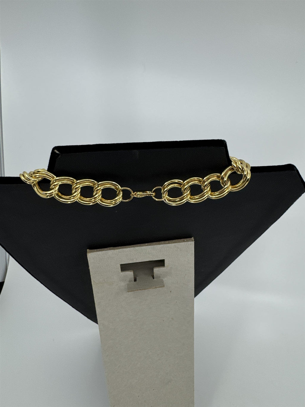 Vintage Gold-Toned Doubled-Up Rope Strand Necklace Fashion Jewelry