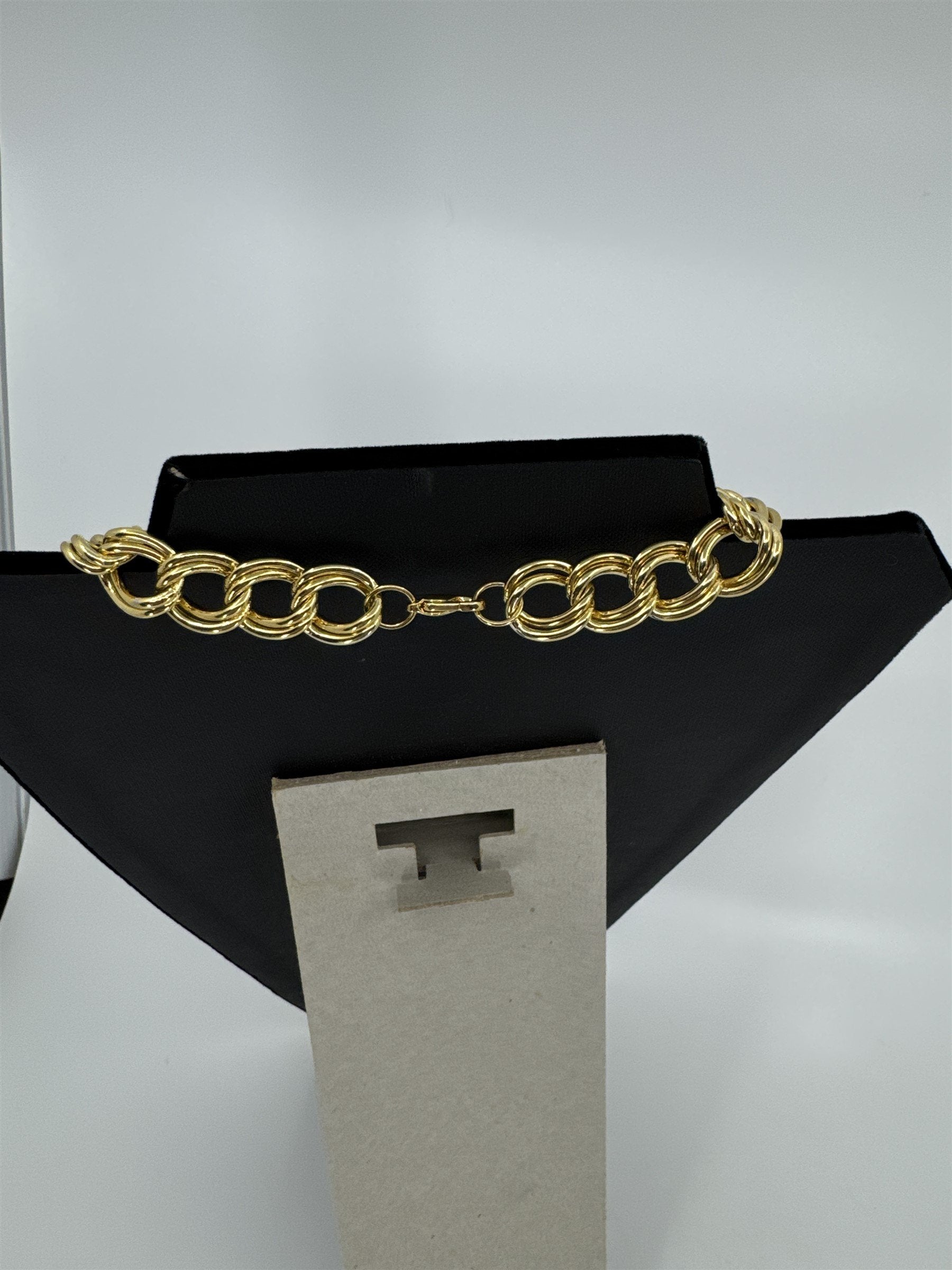 Vintage Gold-Toned Doubled-Up Rope Strand Necklace Fashion Jewelry