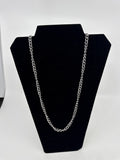 Vintage Grey Gray Metal Necklace Textured Dark Chain Necklace