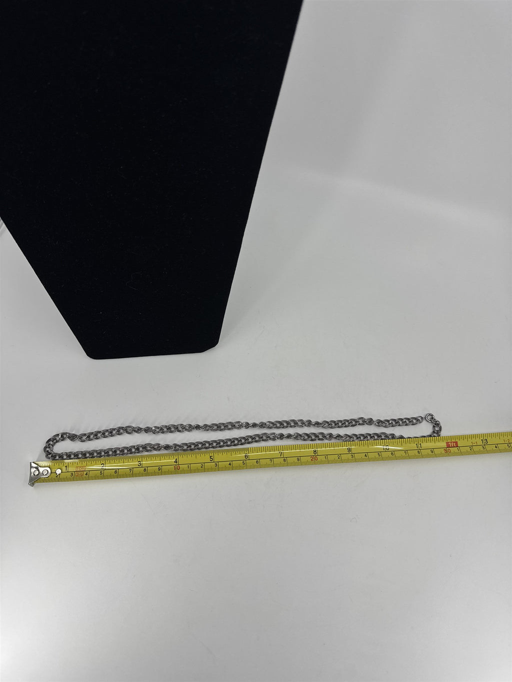 Vintage Grey Gray Metal Necklace Textured Dark Chain Necklace