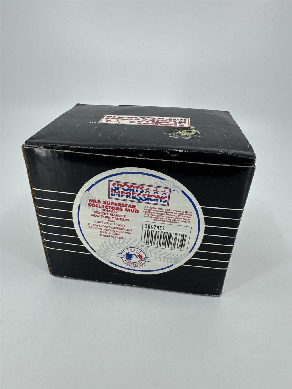 Vintage Mickey Mantle MLB Team Collectors Mug In The 60s With Box 1994 NOS