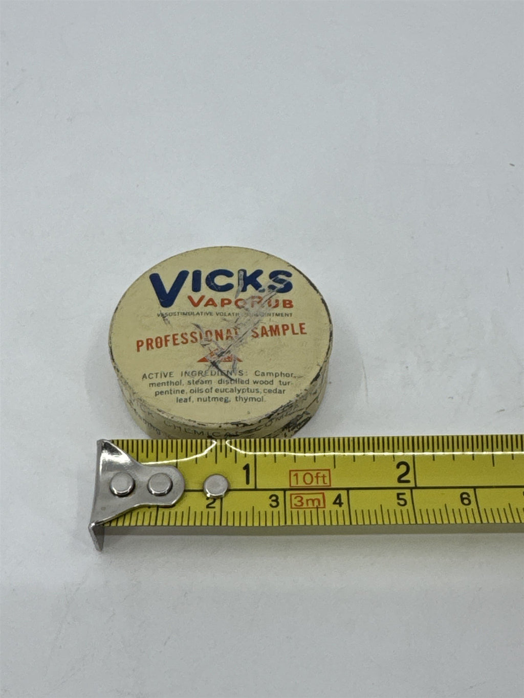 Vintage VICKS VapoRub Professional Sample Salve Tin VICK CHEMICAL COMPANY Tin