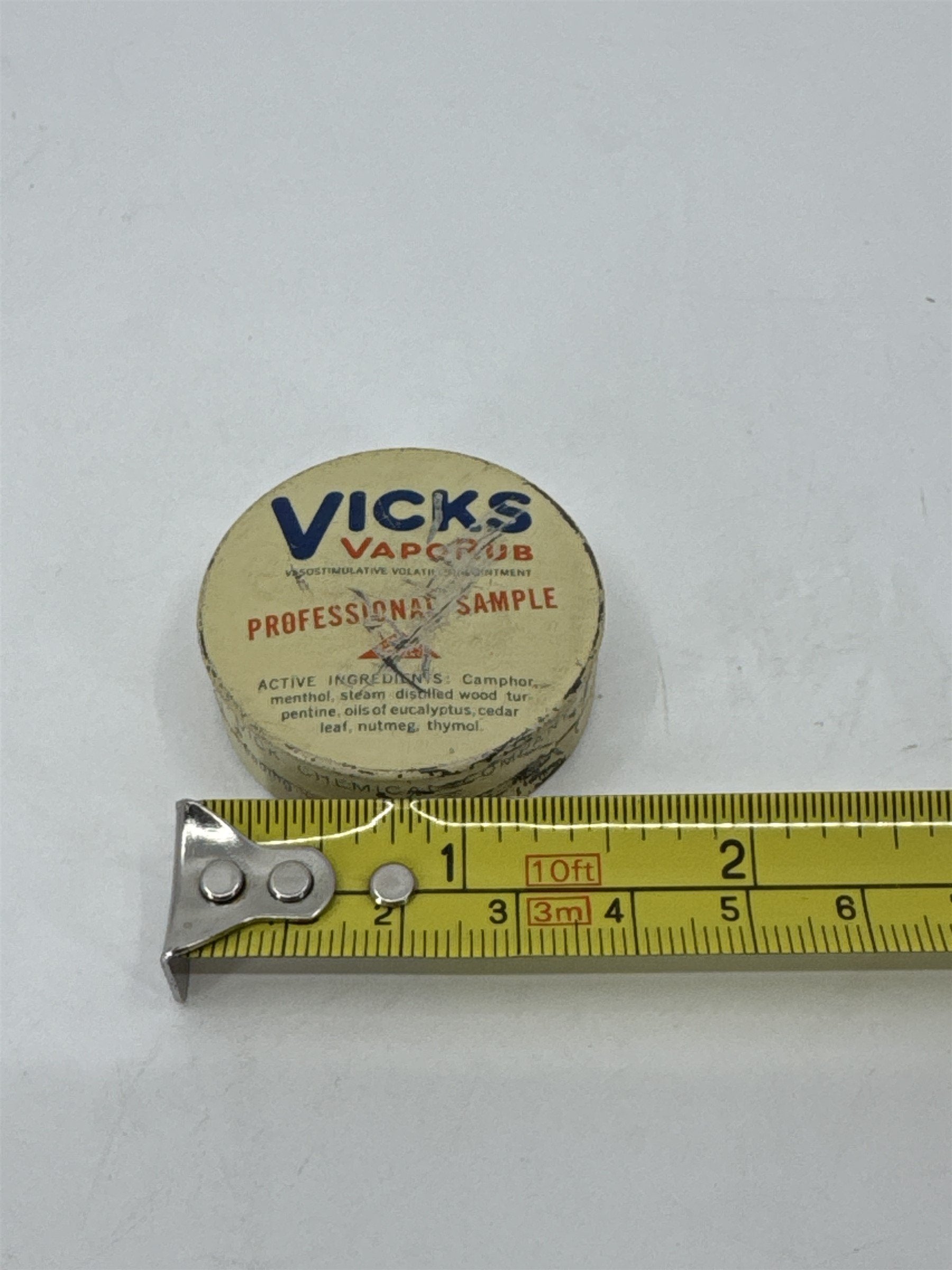 Vintage VICKS VapoRub Professional Sample Salve Tin VICK CHEMICAL COMPANY Tin