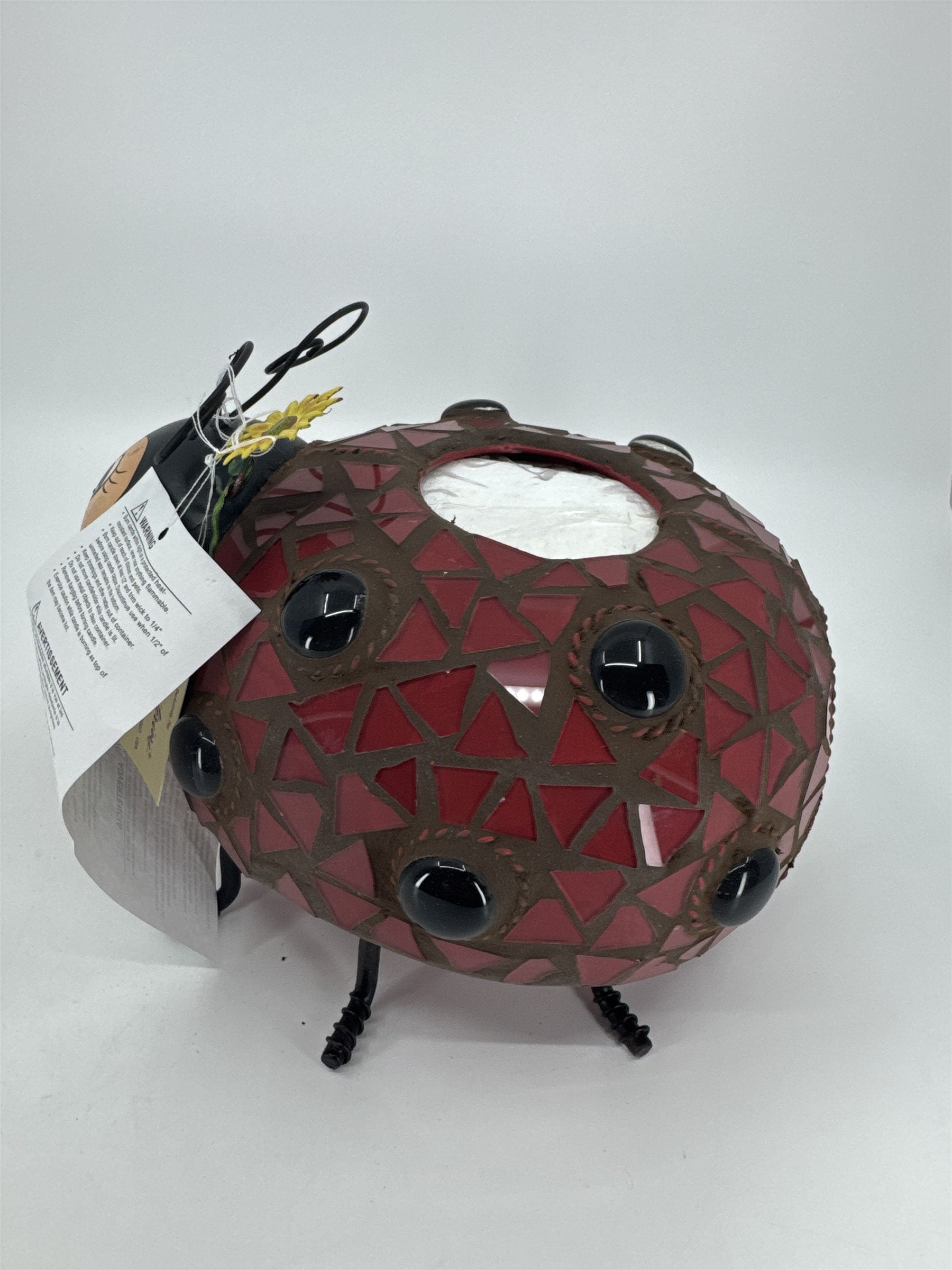 Home Interiors Mosaic Ladybug Tealight Candle Holder 69022 NIB NOS