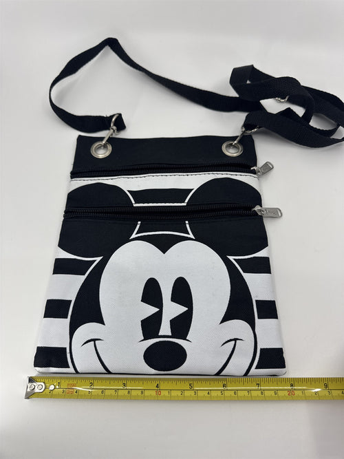 Disney Mickey Mouse Shoulder Bag Day Bag Passport Crossbody Black&White Retro