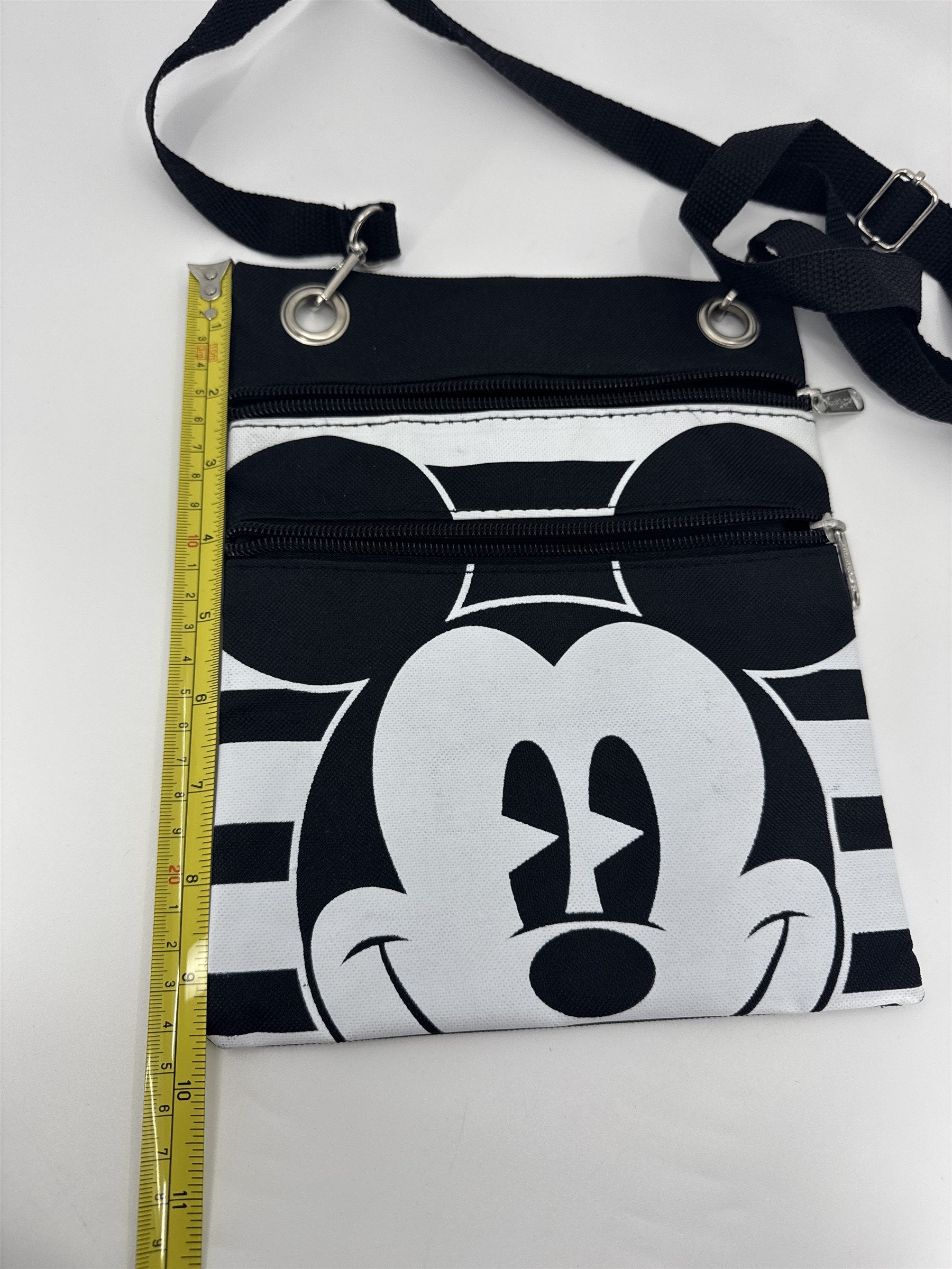 Disney Mickey Mouse Shoulder Bag Day Bag Passport Crossbody Black&White Retro