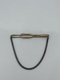 Vintage SWANK Gold Tone Tie Bar Clip Swag Chain