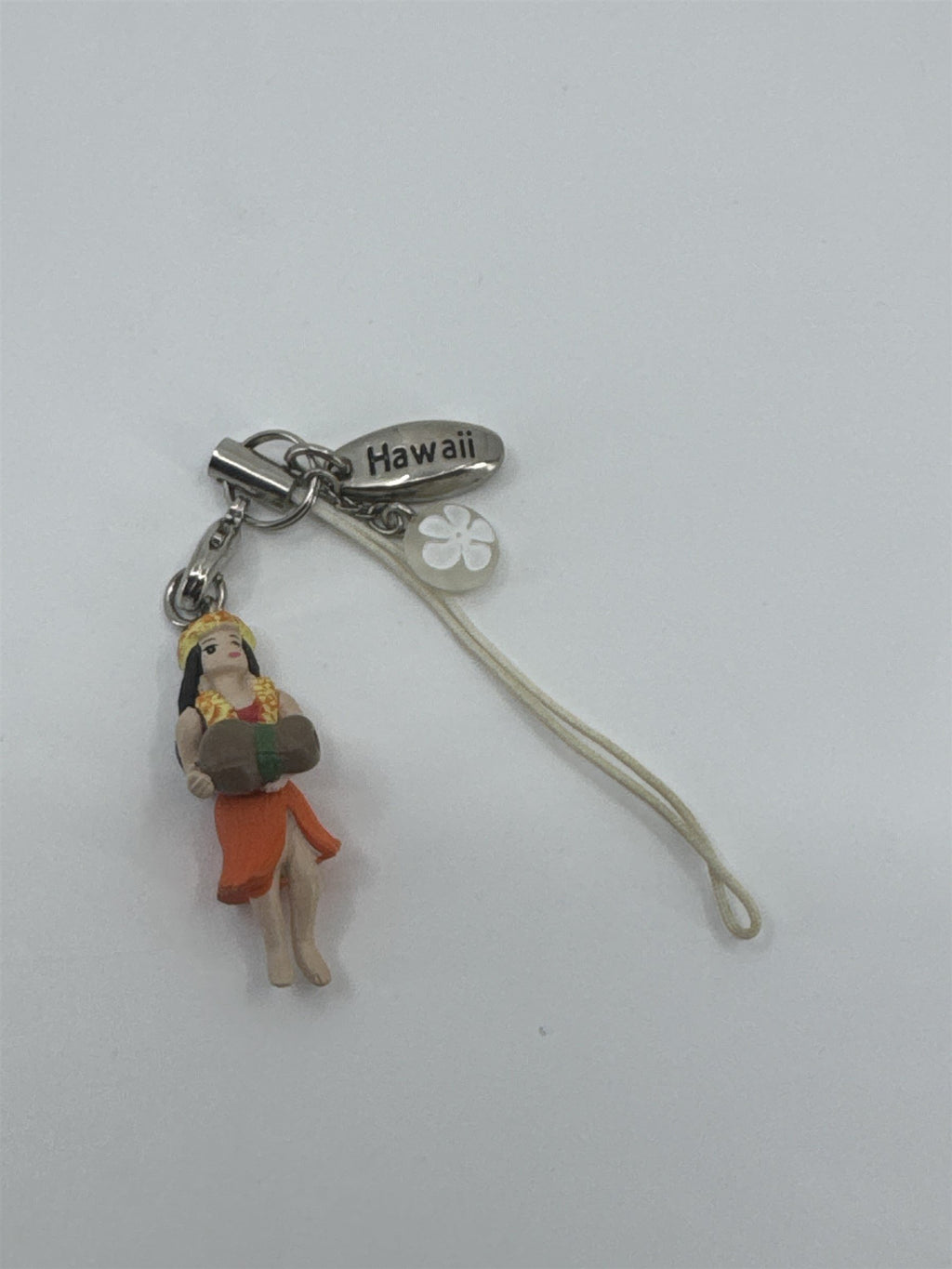 Vintage Hawaiian Girl with Jug Sand-Dollar Novelty Souvenir Keychain Keepsake