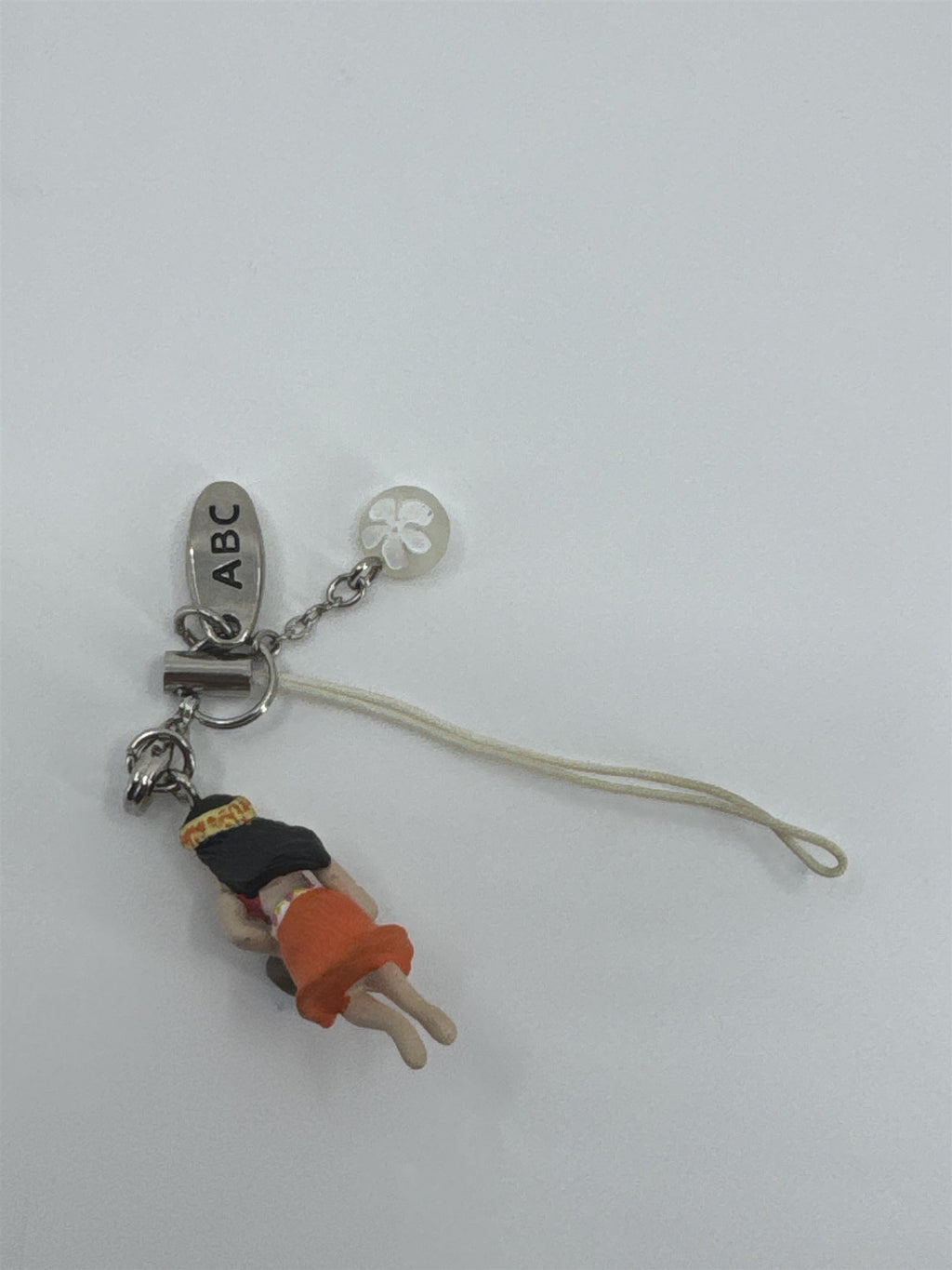 Vintage Hawaiian Girl with Jug Sand-Dollar Novelty Souvenir Keychain Keepsake