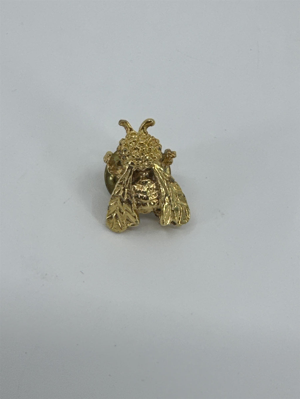 Vintage Gold-Tone Rhinestone Trembled Bug Bee or Fly(?) Brooch Pin Lapel Critter