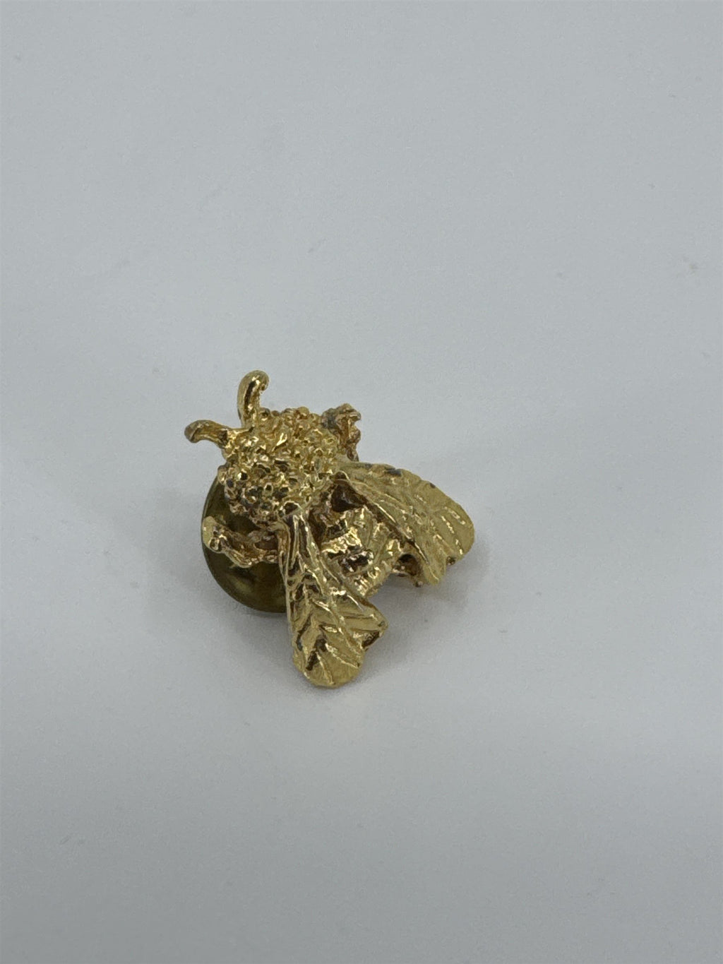 Vintage Gold-Tone Rhinestone Trembled Bug Bee or Fly(?) Brooch Pin Lapel Critter
