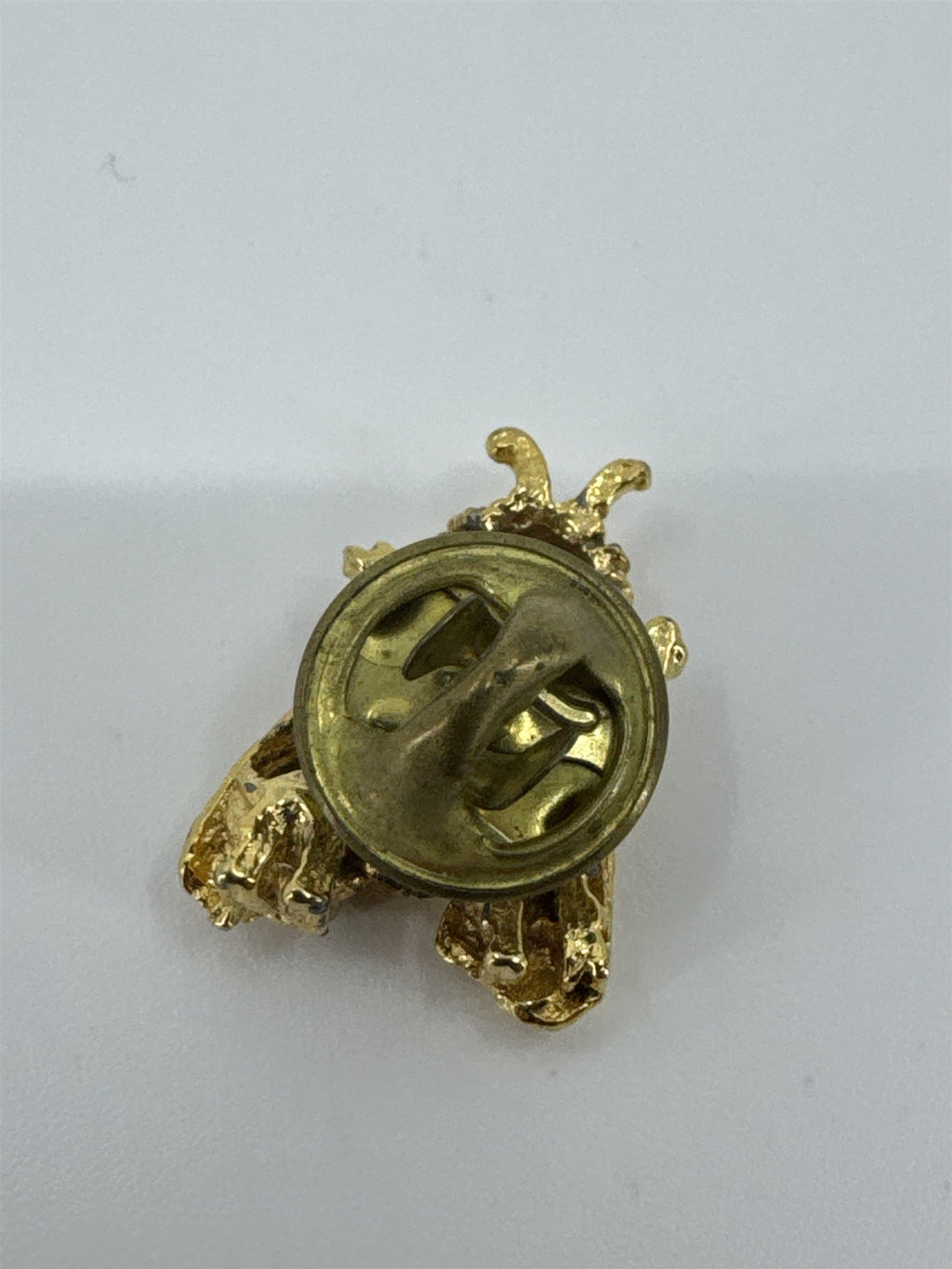 Vintage Gold-Tone Rhinestone Trembled Bug Bee or Fly(?) Brooch Pin Lapel Critter