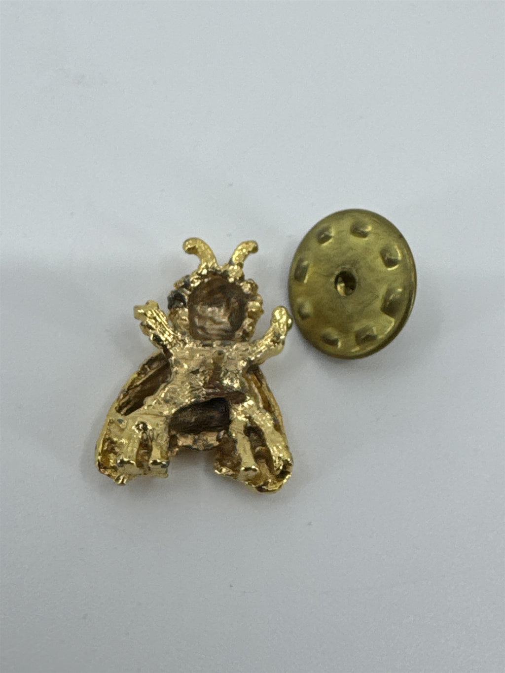 Vintage Gold-Tone Rhinestone Trembled Bug Bee or Fly(?) Brooch Pin Lapel Critter