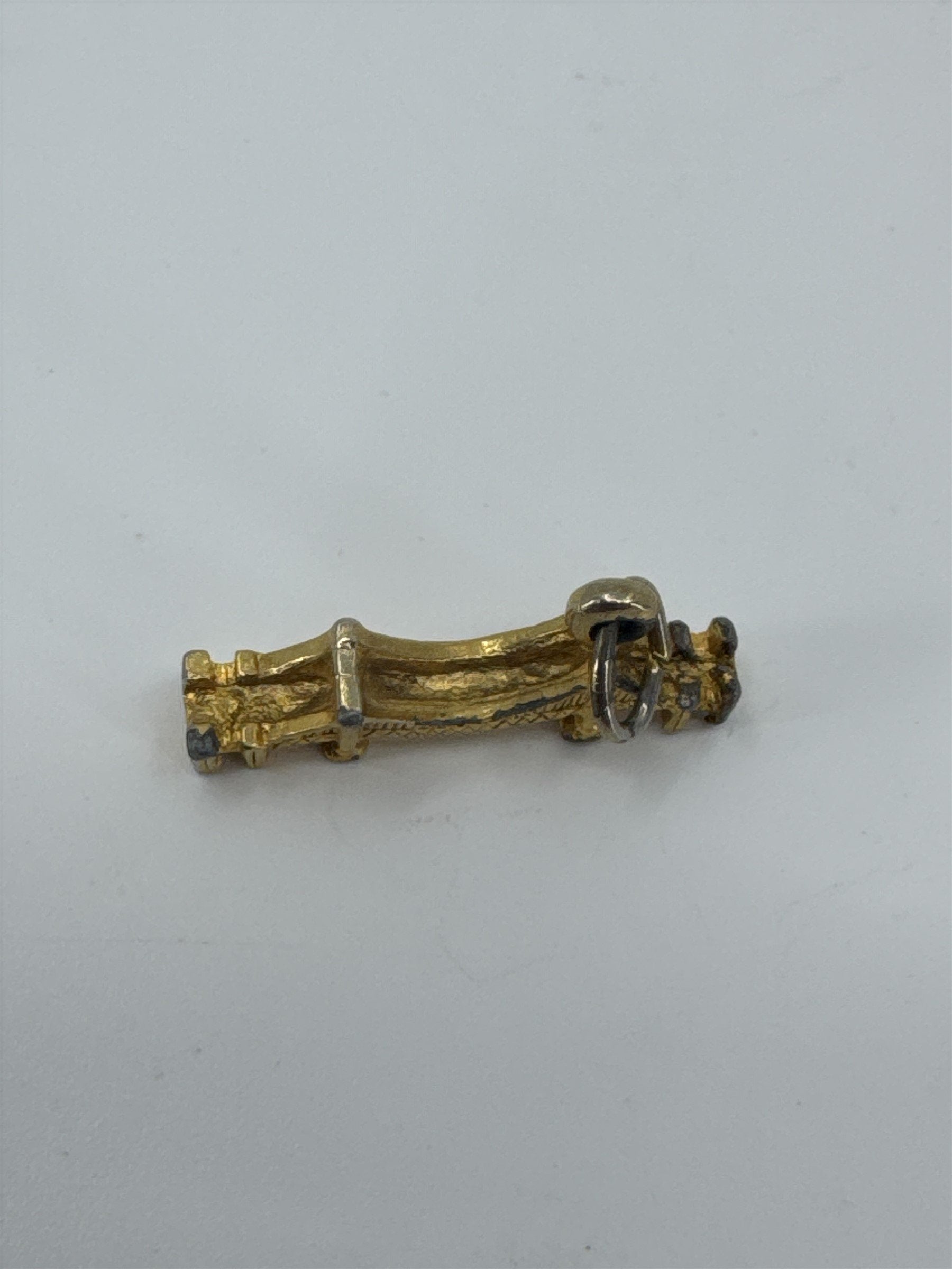 Vintage Gold-Toned San Francisco California Golden Gate Bridge Charm (Worn)