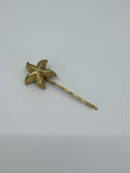 Vintage Gold Tone Starfish Hairpin Bobby Pin Textured Metal
