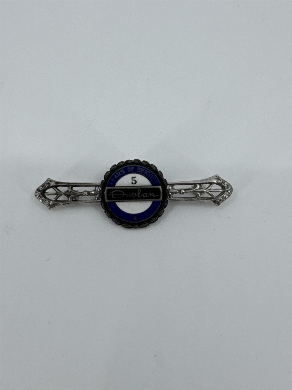 Duplan Silk Corp Nanticoke PA 5 Years of Service Pin Sterling Stamped